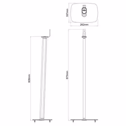 Flexson FLXS1FS2011EU support de haut-parleurs Sol Blanc