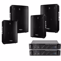 Pack Sono Dj 3360W Total 4 Enceintes 3 Voies Ibiza Sound 4 X 600W - 2 amplis 2 X 240W - Câblage - Idéal soirée Anniversaire B ...