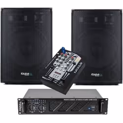 SONO 1400W AMPLI + ENCEINTES + TABLE DE MIXAGE USB BLUETOOTH + CÂBLE HP et CÂBLE PC pour soirée mariage anniversaire fête dj