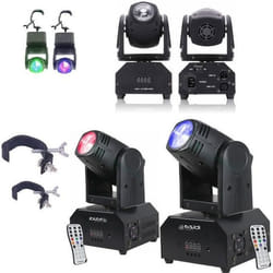 2 Jeux de Lumière - Pack 2 Lyres LMH250-RC Dmx rapides et puissantes
