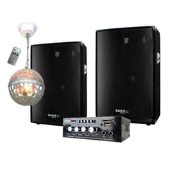 Sono et Jeu de Lumière - 2 Enceintes 300w - 1 Ampli USB BLUETOOTH - 1 Double effet ASTRO + téléc