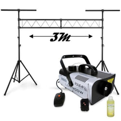 Portique Dj IBIZA SLB001 de 3M en ACIER + 1 LSM900W avec 2 télécommandes Fil et sans Fil