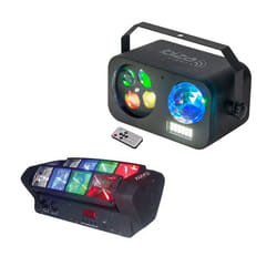 Pack de 2 Jeux de Lumière - 1 Spider Dmx - 1 Effet COMBILED20 IBIZA jeu de lumière 3 en 1 avec ASTRO-STROBO-GOBO BEAM
