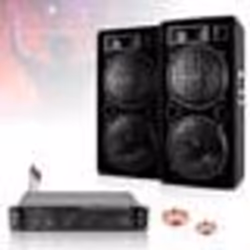 Pack Sono Ibiza Sound 3960W Total - 2 Enceintes 1500W - Ampli ventilé 960W - Câbles - Animation - Mariage - Baptême - Soirée