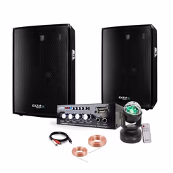 2 Enceintes Sono 300W - 1 Ampli Hifi BLUETOOTH et USB - Jeu de lumière LYRE LMH-ASTRO- Câble Hp et Câble PC OFFERTS