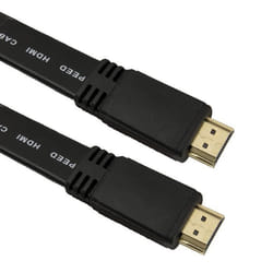Câble HDMI Plat (Flat) 1.4B avec Ethernet FULL HD (2 Mètres) Plaqué or - 0652860413652