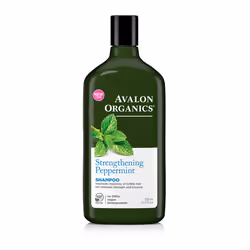 Avalon Organic Strengthening Peppermint, 325 ml, Shampoing, Femmes, Cheveux cassants, Cheveux fragilisés, Renforcer, Bouteill ...