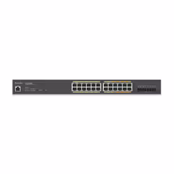 EnGenius ECS2528FP commutateur réseau Géré L2+ Gigabit Ethernet (10/100/1000) Connexion Ethernet, supportant l'alimentation via ce port (PoE) Noir
