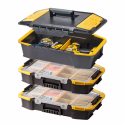 Stanley BOÎTE A OUTILS ET ORGANISEUR CLICK & CONNECT, Noir, Jaune