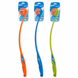 CHUCKIT! Lanceur de balle 25M - Vert orange ou bleu - Pour chien