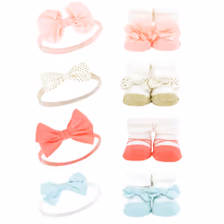 Hudson Baby 10408002_CORALGOLD_ONESIZE, Chapeau, Chaussettes, Femelle, Enfant, One Size, 8 pièce(s)