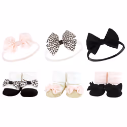 Hudson Baby 10408015_LIGHTPINKLEOPARD_ONESIZE, Chapeau, Chaussettes, Femelle, Enfant, One Size