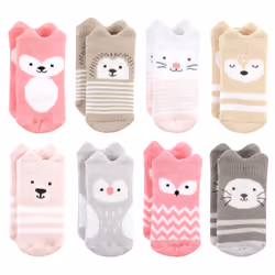 Hudson Baby 10708398_GIRLWOODLAND_0-6M, Bébé (0-2 ans), Femelle, 0-6 M, 8 paire(s)