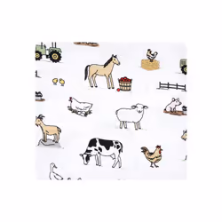 Hudson Baby 10208898_BOYFARM_ONESIZE Couverture pour bébé Garçon