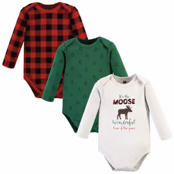 Hudson Baby 11115397_MOOSEWONDERFULTIME_9-12M, Body, Mâle, Manches longues, 9-12 M, Bébé (0-2 ans)
