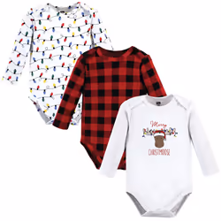 Hudson Baby 11115410_CHRISTMOOSE_3-6M, Body, Mâle, Manches longues, 3-6 M, Bébé (0-2 ans)