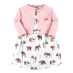 Hudson Baby 10115656_PINKMOOSEBEAR_6-9M Robe