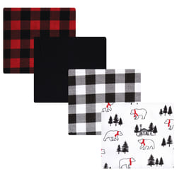 Hudson Baby 10219593_BUFFALOPLAIDBEAR_ONESIZE Couverture pour bébé Garçon