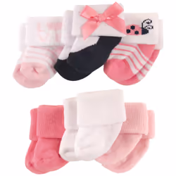 Luvable Friends 10720621_Ladybug, Enfant, Femelle, 6 paire(s)