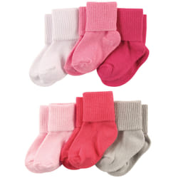 Luvable Friends 10726164_Coral_6-12 Femelle 6 paire(s)