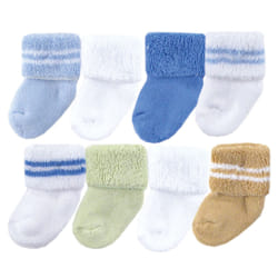 Luvable Friends 10728000_Blue_6-12 Mâle 8 paire(s)