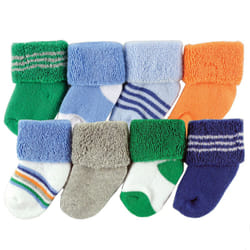 Luvable Friends 10728010_Blue_6-12 Mâle 8 paire(s)