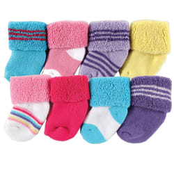 Luvable Friends 10728010_Pink_6-12 Femelle 8 paire(s)