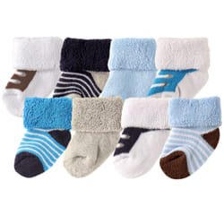 Luvable Friends 10728013_Blue_6-12 Mâle 8 paire(s)