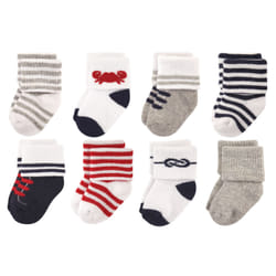 Luvable Friends 10728057_Nautical_6-12 Mâle 8 paire(s)
