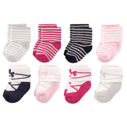 Luvable Friends 10728063_Stripe_0-6 Femelle 8 paire(s)
