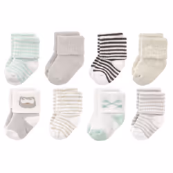 Luvable Friends 10728071_Owl_6-12, Bébé (0-2 ans), Mâle, 6-12 M, 8 paire(s)