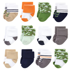 Luvable Friends 10728150_CAMO_6-12M chaussette Mâle