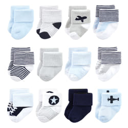 Luvable Friends 10728154_AIRPLANE_6-12M chaussette Mâle 12 paire(s)