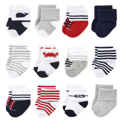 Luvable Friends 10728156_NAUTICAL_6-12M chaussette Mâle