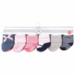 Luvable Friends 10728170_PINKSCROLL_6-12M chaussette Femelle