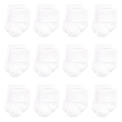 Luvable Friends 10728176_WHITE_0-6M chaussette Mâle
