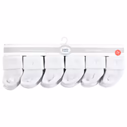 Luvable Friends 10728176_WHITE_0-6M chaussette Mâle