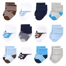 Luvable Friends 10728178_BLUENAVYSNEAKERS_6-12M, Bébé (0-2 ans), Mâle, 6-12 M
