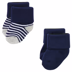 Luvable Friends 10728178_BLUENAVYSNEAKERS_6-12M chaussette Mâle
