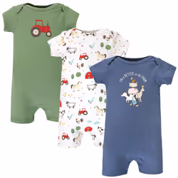 Hudson Baby 10153905_BOYFARMANIMALS_0-3M, Grenouillère, Mâle, 0-3 M, Bébé (0-2 ans)
