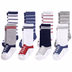 Hudson Baby 10754067_Sneaker_6-12, Bébé (0-2 ans), Mâle, 6-12 M, 8 paire(s)