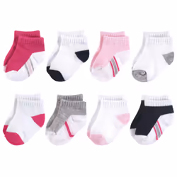 Hudson Baby 10754127_PinkBlack_6-12, Bébé (0-2 ans), Femelle, 6-12 M, 8 paire(s)