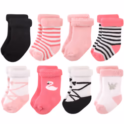 Hudson Baby 10754540_Swan_6-12, Bébé (0-2 ans), Femelle, 6-12 M, 8 paire(s)