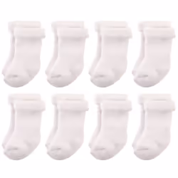Hudson Baby 10754546_White_12-24, Bébé (0-2 ans), Mâle, 12-24 M, 8 paire(s)