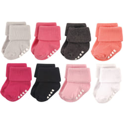 Hudson Baby 10754552_PinkBlack_6-12 Femelle 8 paire(s)