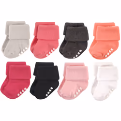 Hudson Baby 10754552_PinkBlack_12-24, Bébé (0-2 ans), Femelle, 12-24 M, 8 paire(s)