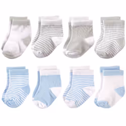 Hudson Baby 10754567_BlueGray_6-12, Bébé (0-2 ans), Mâle, 6-12 M, 8 paire(s)