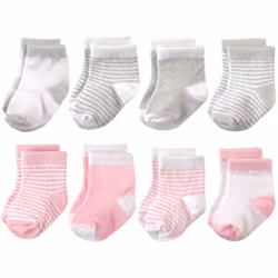 Hudson Baby 10754570_PinkGray_12-24, Bébé (0-2 ans), Femelle, 12-24 M, 8 paire(s)