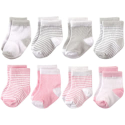 Hudson Baby 10754570_PinkGray_12-24 Femelle 8 paire(s)