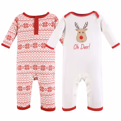 Hudson Baby 11155535_Reindeer_0-3, Mâle, 0-3 M, Bébé (0-2 ans), 2 pièce(s)